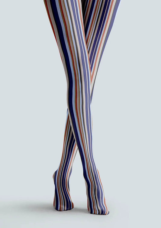 Geometric Art Cool Stripes Tights Hosiery Pantyhose