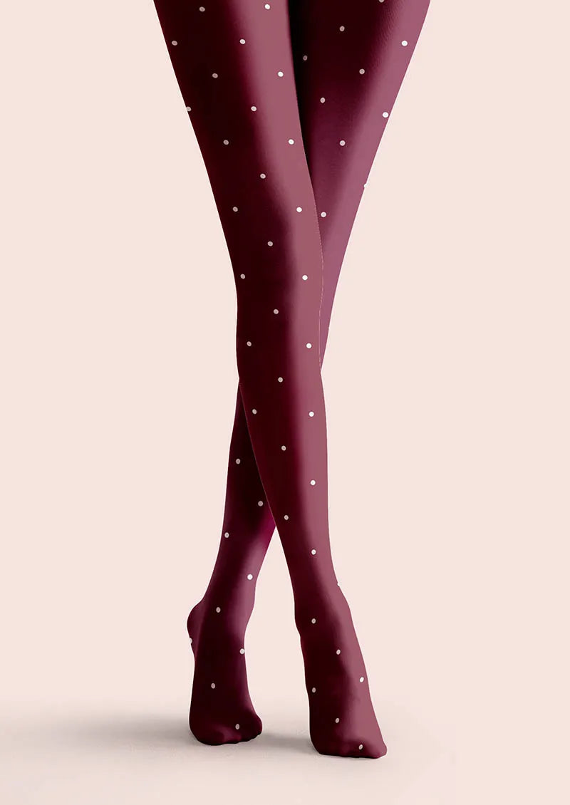 Pop Art Berry Dots Tights Hosiery Pantyhose