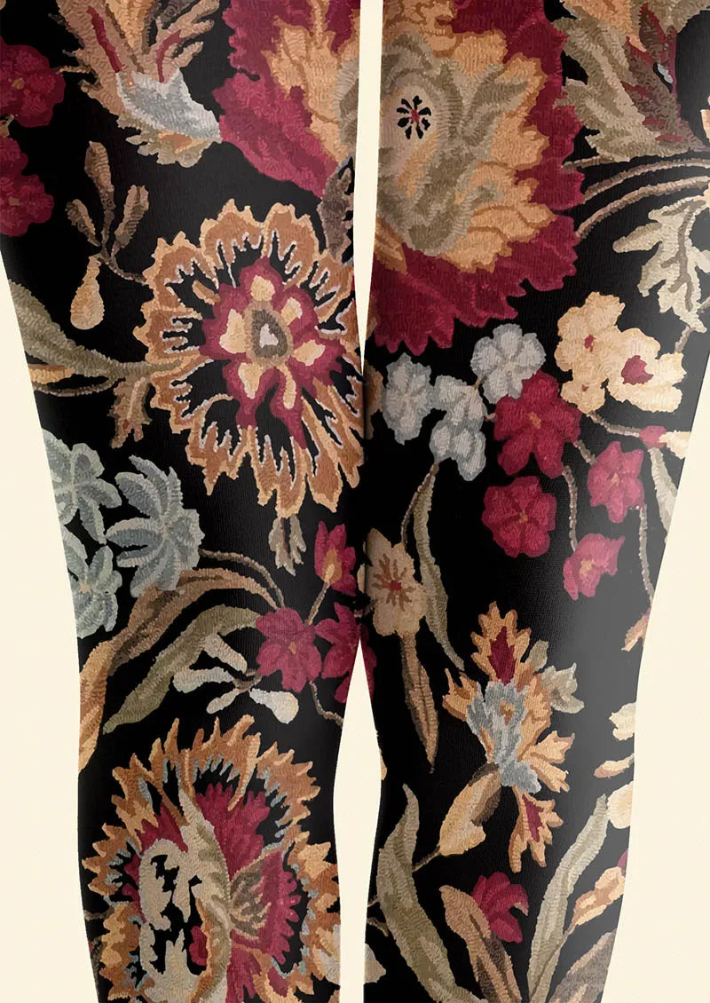 Floral pattern Vintage Garden Tights Hosiery Pantyhose