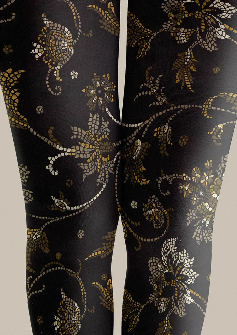 Floral pattern Dark Floral Tights Hosiery Pantyhose