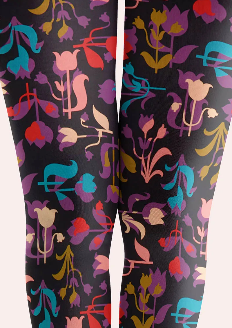 Floral pattern Vintage Garden Tights Hosiery Pantyhose