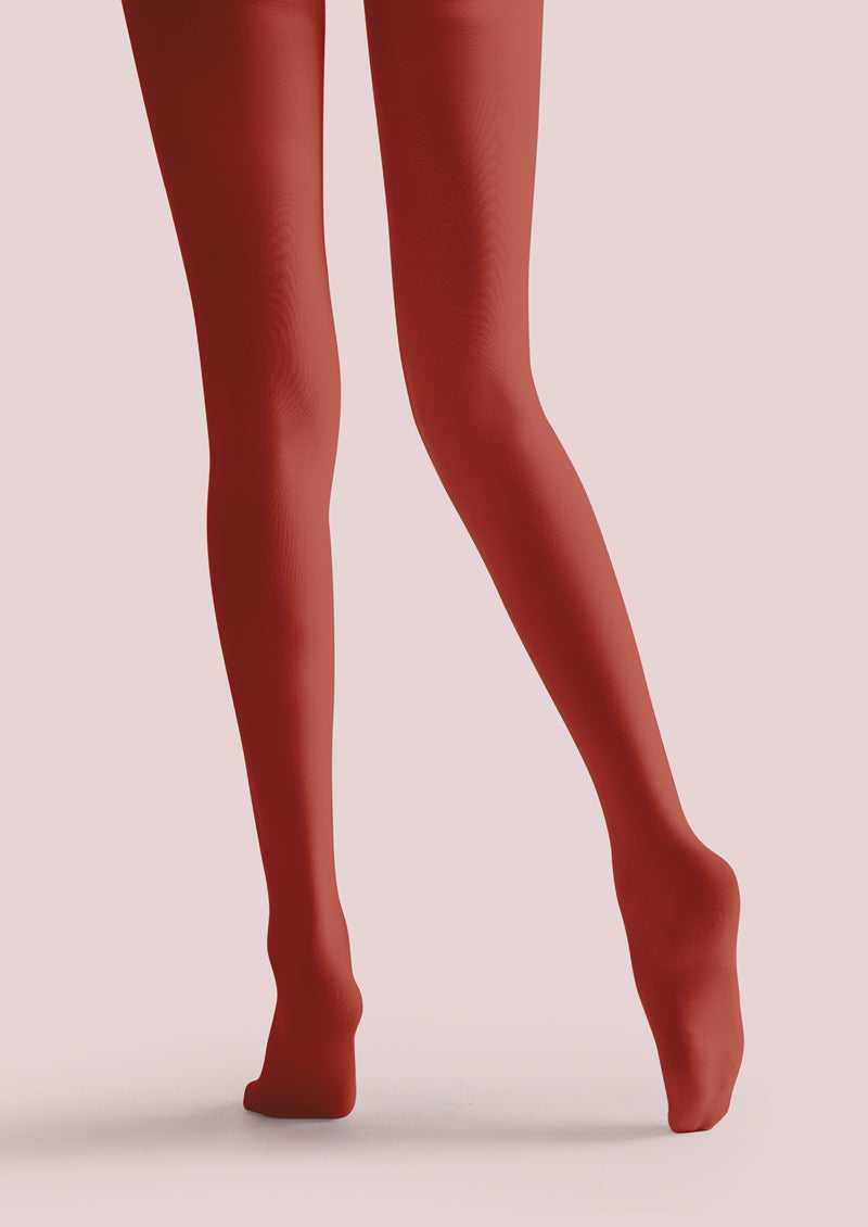 Red Black Abstract Cat Tights Hosiery Pantyhose