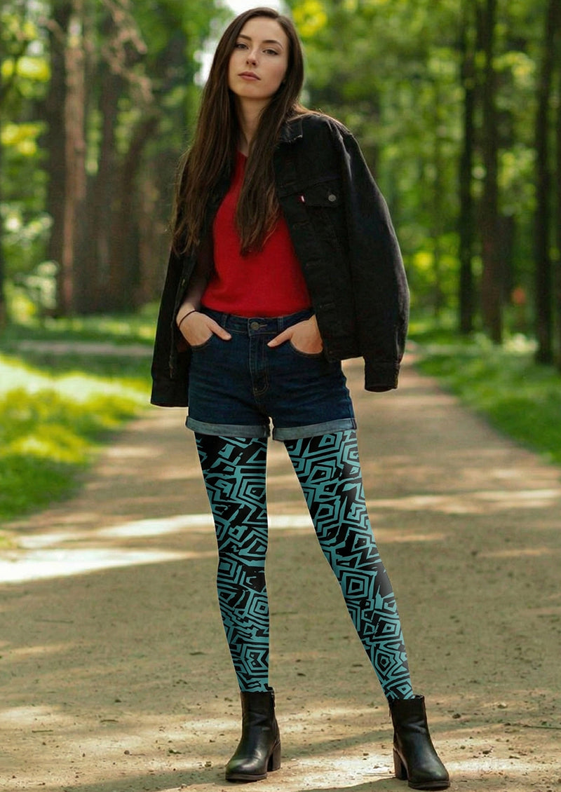 Geometric Maze Tights Hosiery Pantyhose