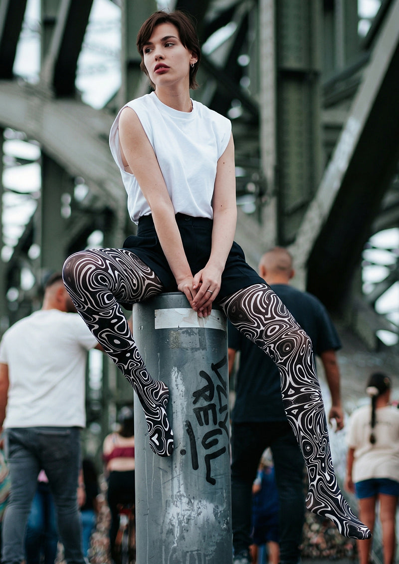 Fluid Swirl Tights Hosiery Pantyhose