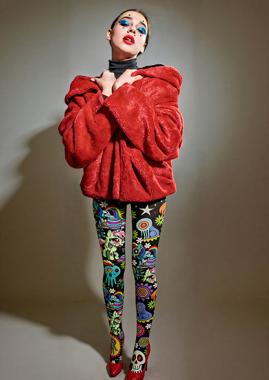 Trippy Cartoon Tights Hosiery Pantyhose