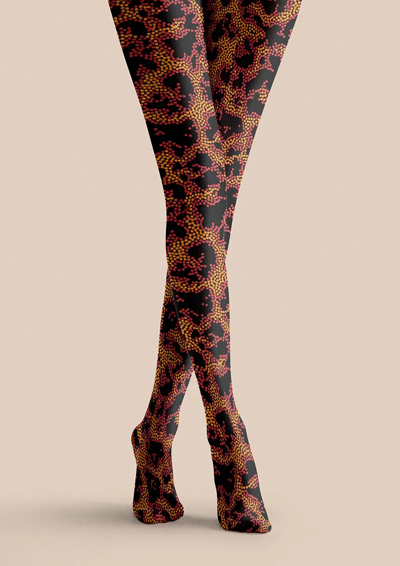 Luxe Leopard Spot Tights Hosiery Pantyhose