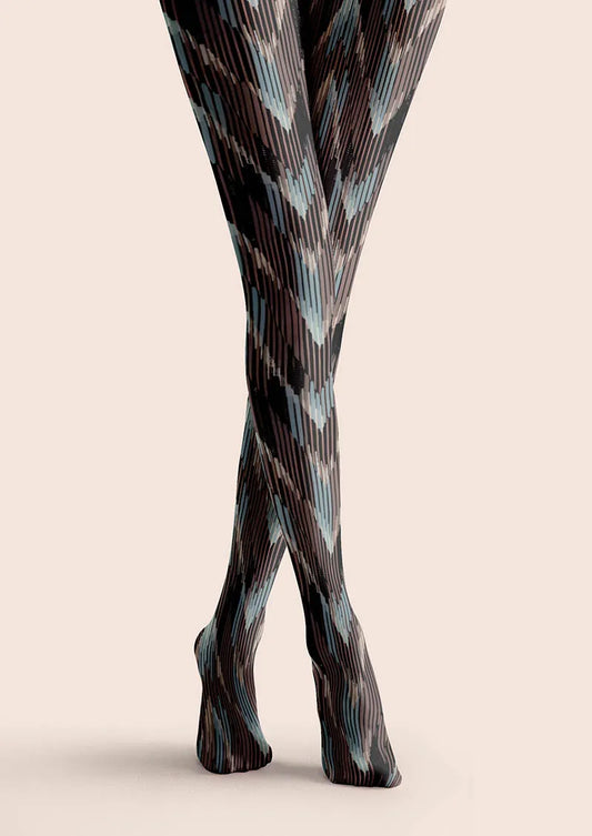 Black Smoke Stripes Tights Hosiery Pantyhose