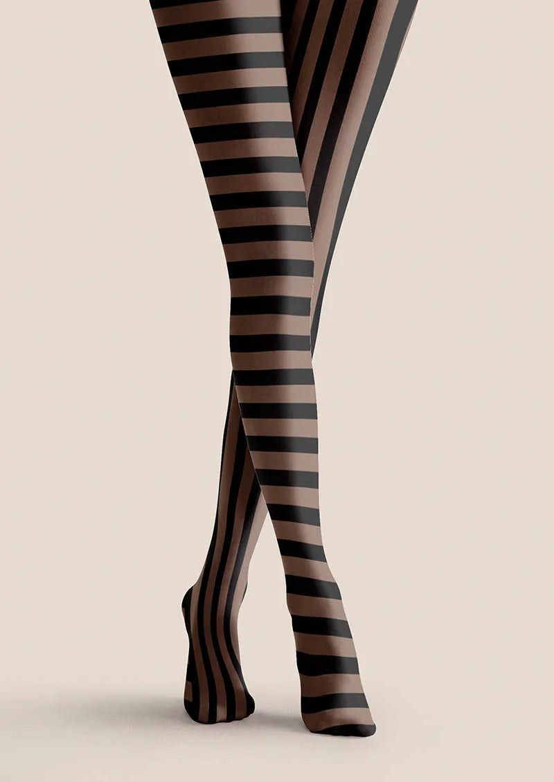 Shadow Panel Stripes Tights Hosiery Pantyhose