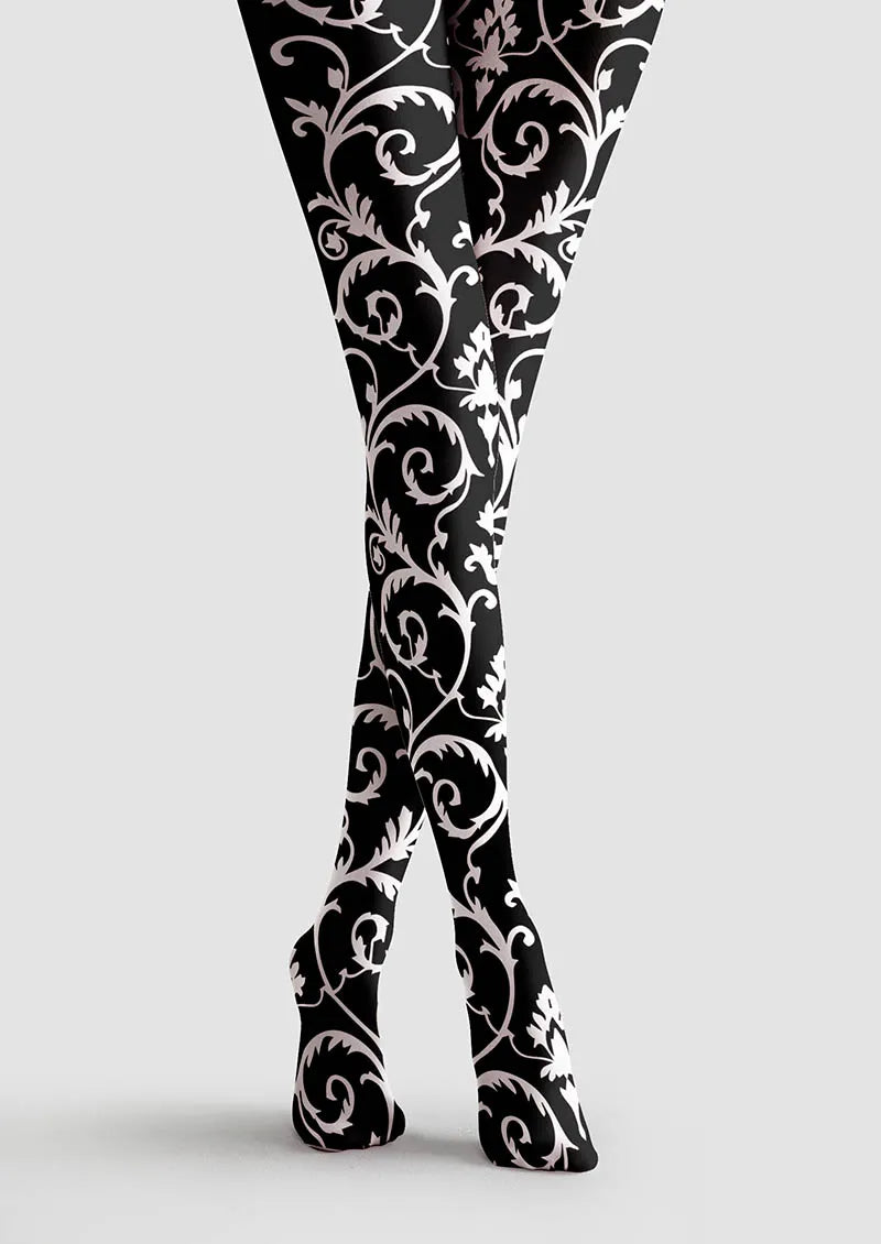 Baroque Bloom Tights Hosiery Pantyhose