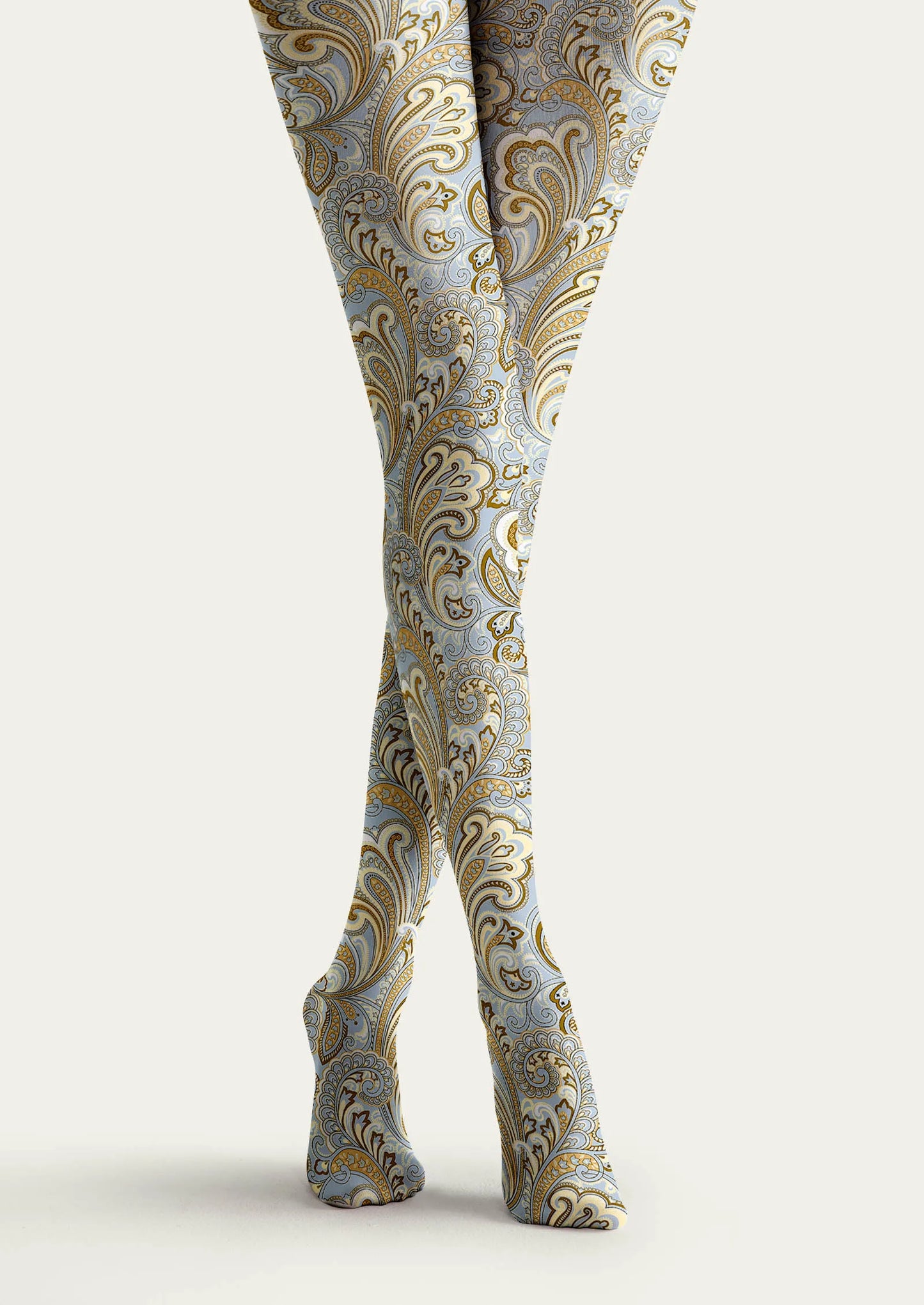 Art Print Tights Personality Pantyhose/Tights [Azure Ripple]