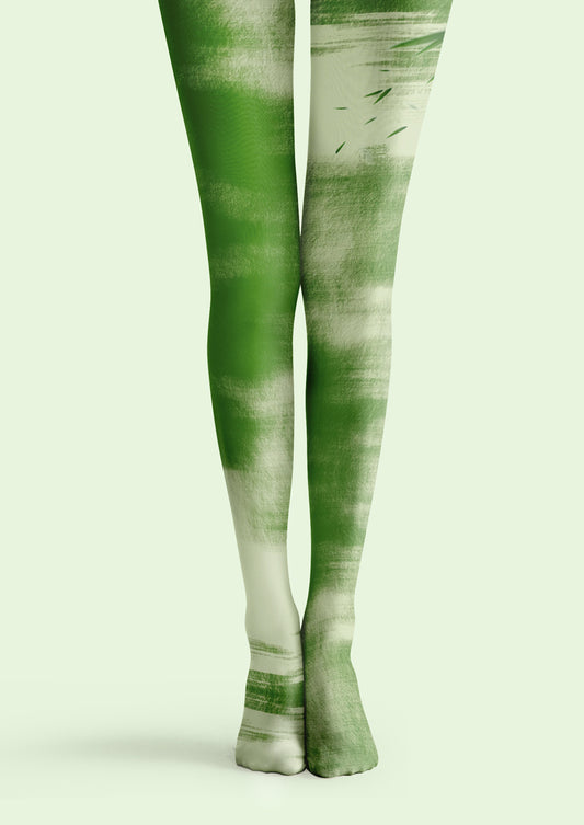 Ink Bamboo Printed Tights Hosiery Pantyhose