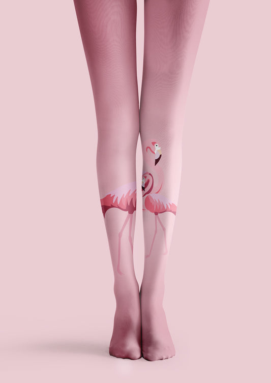 Pink Flamingo Tights Hosiery Pantyhose