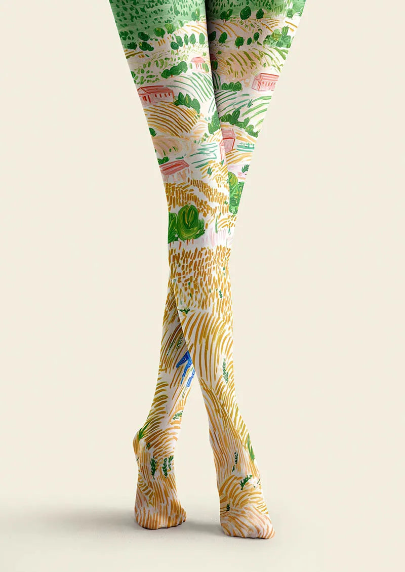 Pastoral Sketch Tights Hosiery Pantyhose