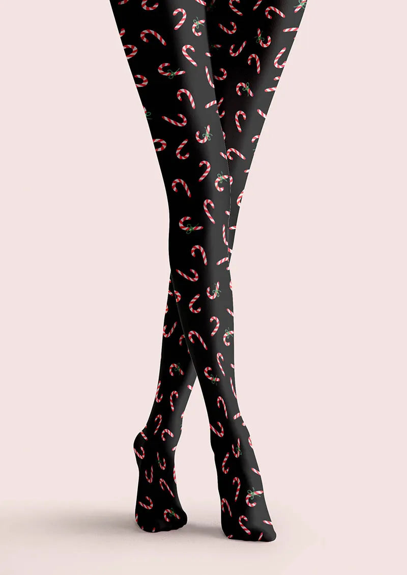 Candy Cane Pattern Tights Hosiery Pantyhose
