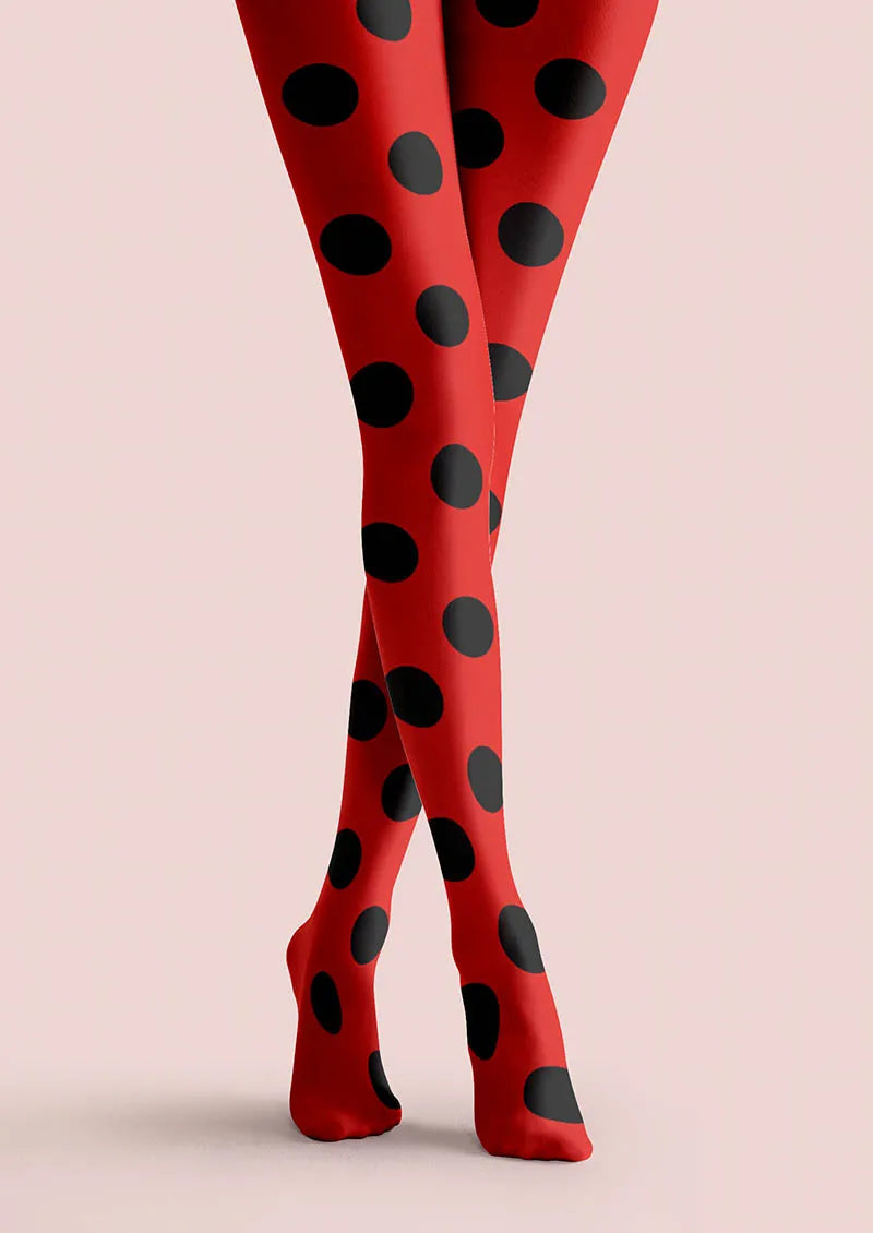 Red Dots Tights Hosiery Pantyhose