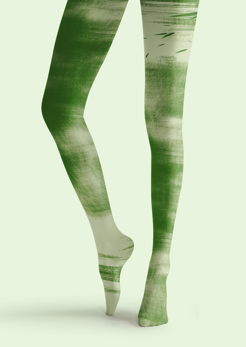 Ink Bamboo Printed Tights Hosiery Pantyhose