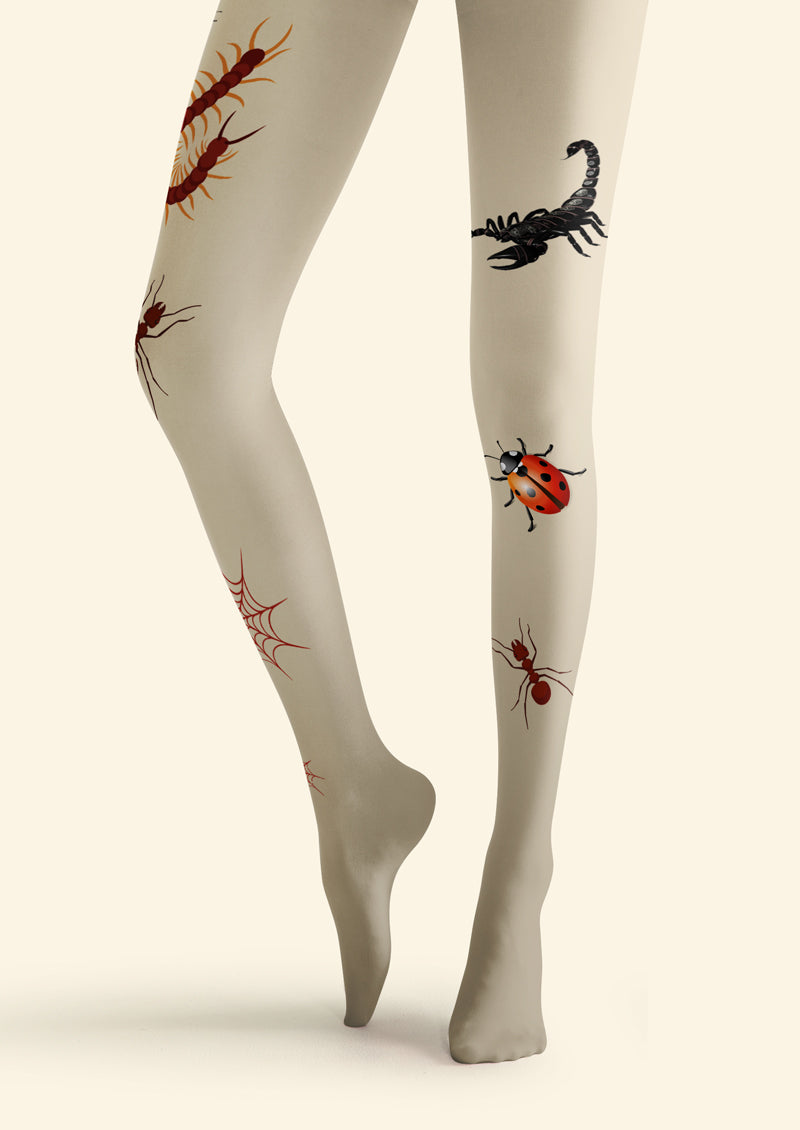 Insect Tattoo Printed Tights Hosiery Pantyhose