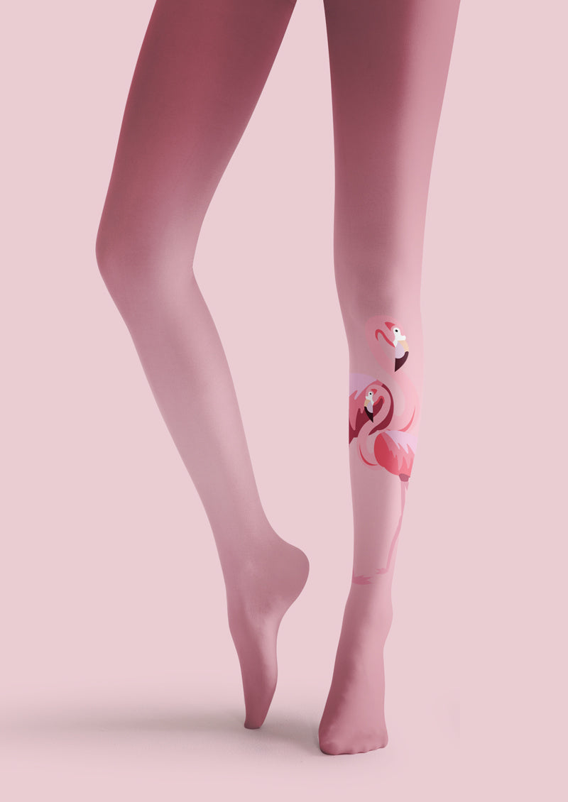 Pink Flamingo Tights Hosiery Pantyhose