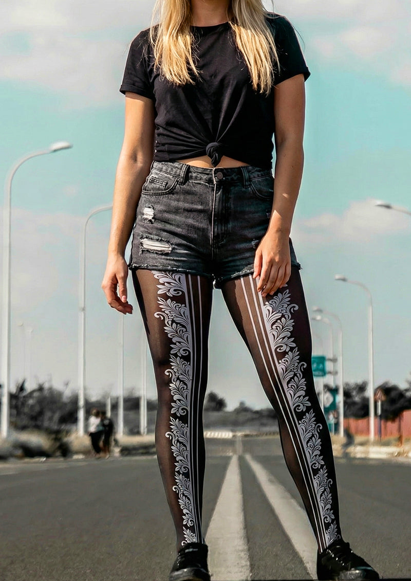 Baroque Vine Tights Hosiery Pantyhose