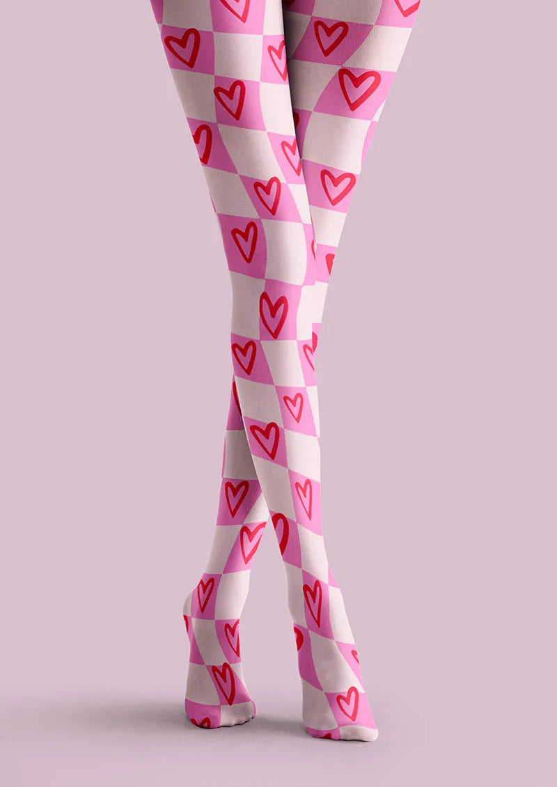 Valentine's Day Love Wave Tights Hosiery Pantyhose
