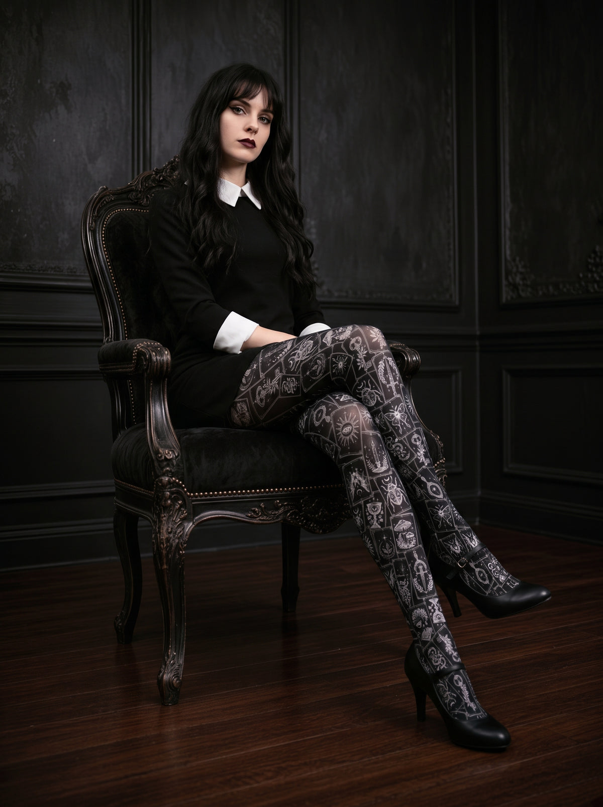 Black Tarot Card Tights