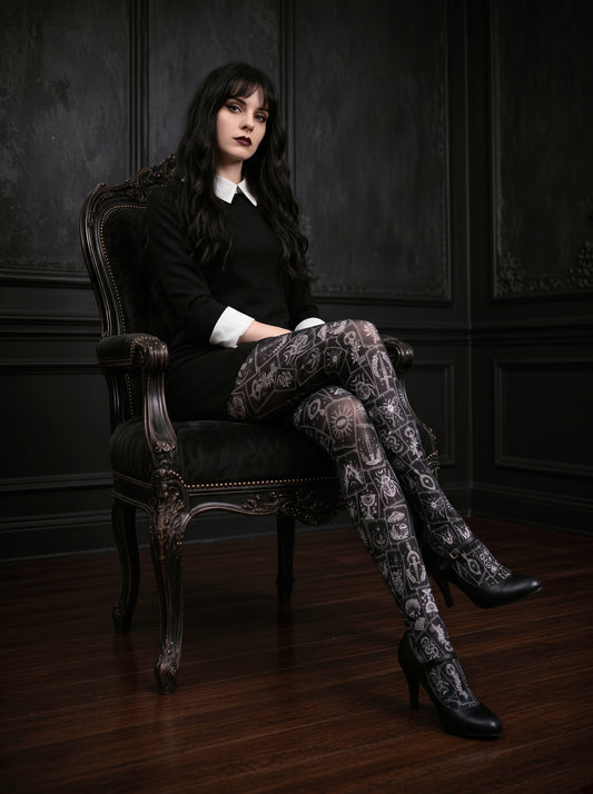 Black Tarot Card Tights