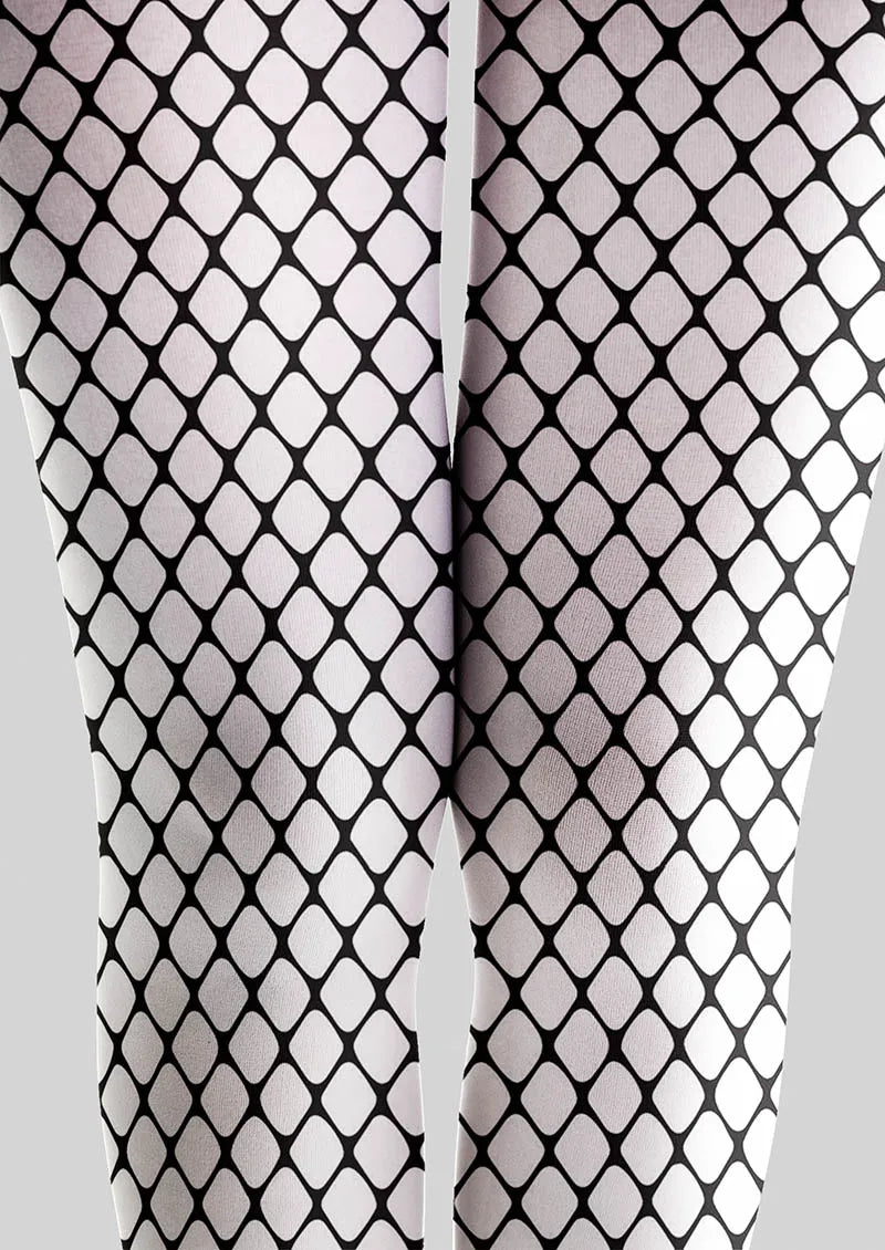 Mist Grid Plaid Pattern Tights Hosiery Pantyhose