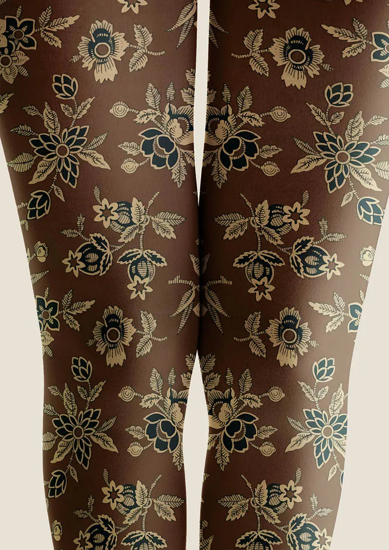 Vintage Petals Tights Hosiery Pantyhose