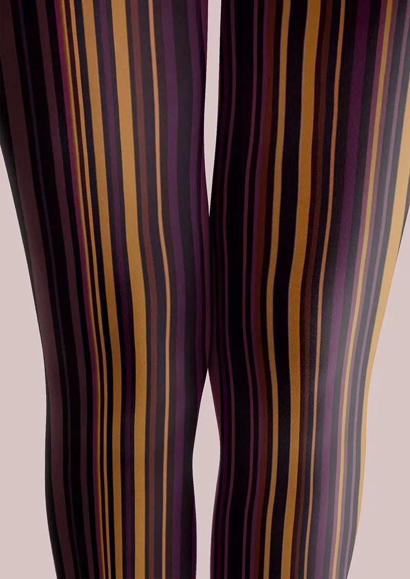 Geometric Art Deep Stripes Tights Hosiery Pantyhose