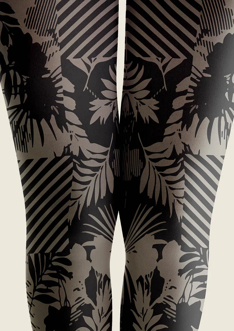Baroque Bloom Copper Muse Tights Hosiery Pantyhose