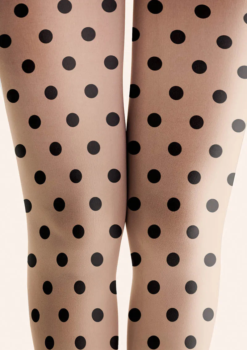 Pop Art Nude Dots Tights Hosiery Pantyhose