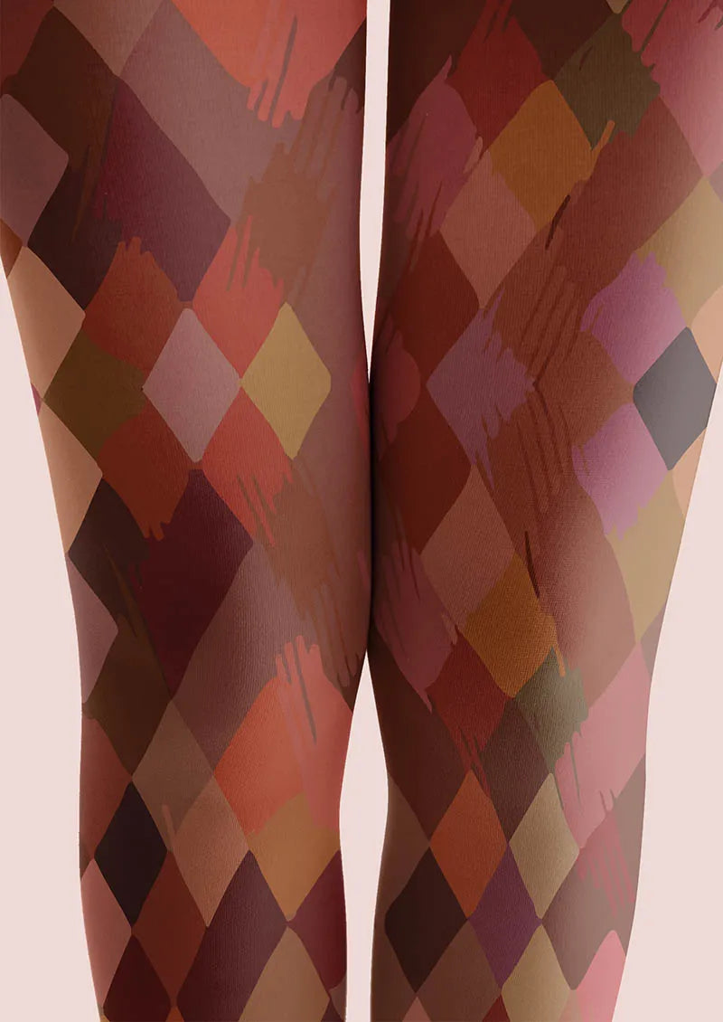 Geometric Art Arc Glow Tights Hosiery Pantyhose