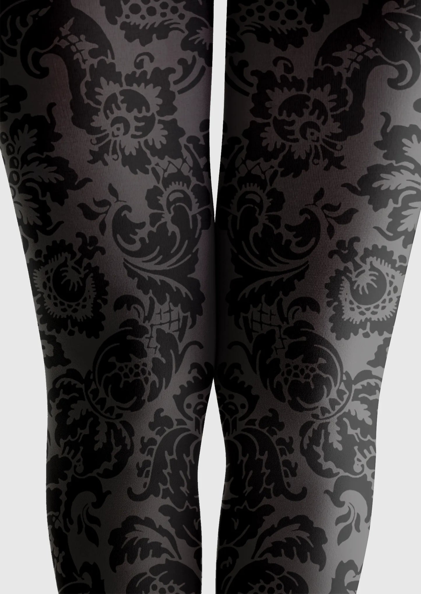 Baroque Bloom Noir Lace Tights Hosiery Pantyhose
