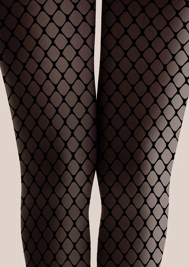 Shadow Grid Plaid Pattern Tights Hosiery Pantyhose