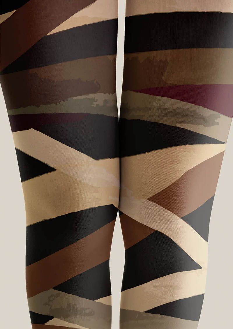 Geometric Art Woven Rhythm Tights Hosiery Pantyhose
