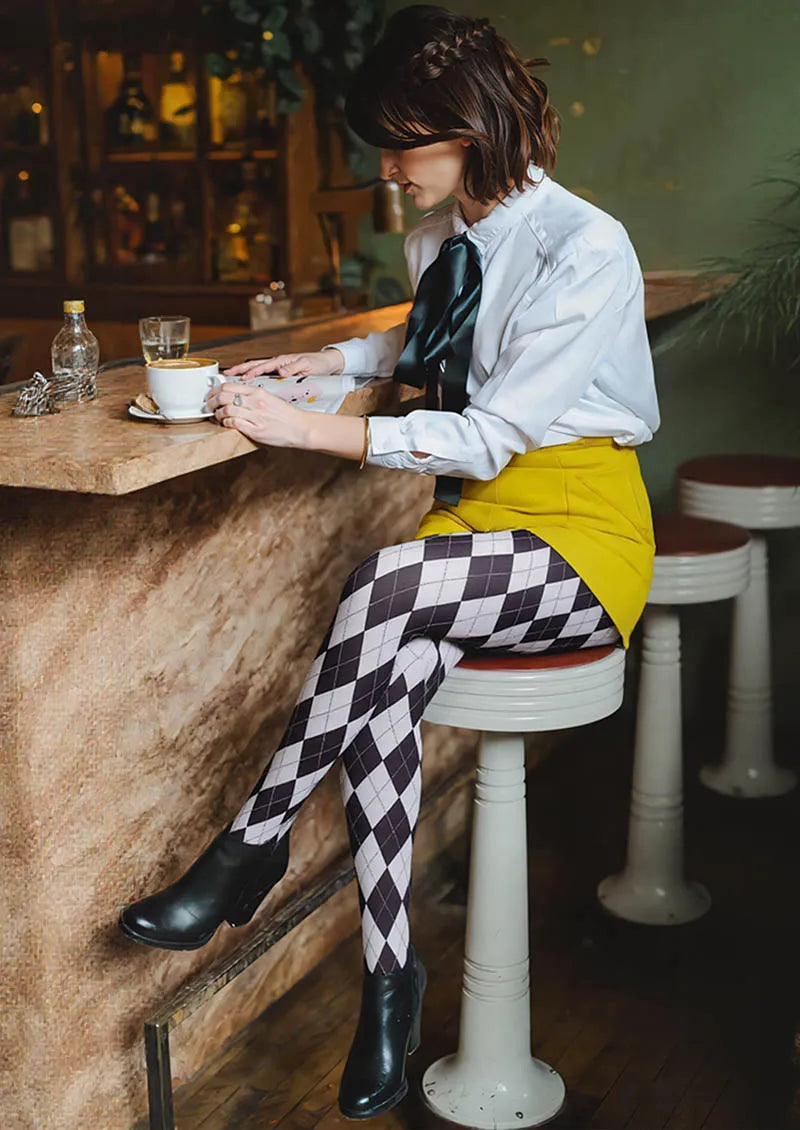 BW Argyle Tights Hosiery Pantyhose