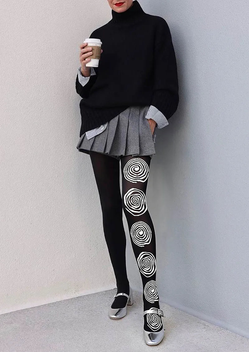 Fun Art Optic Geo Tights Hosiery Pantyhose