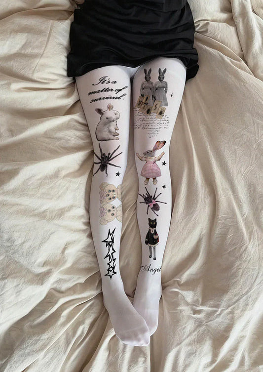 Bad Bunny Dream Y2K Style Tights Hosiery Pantyhose