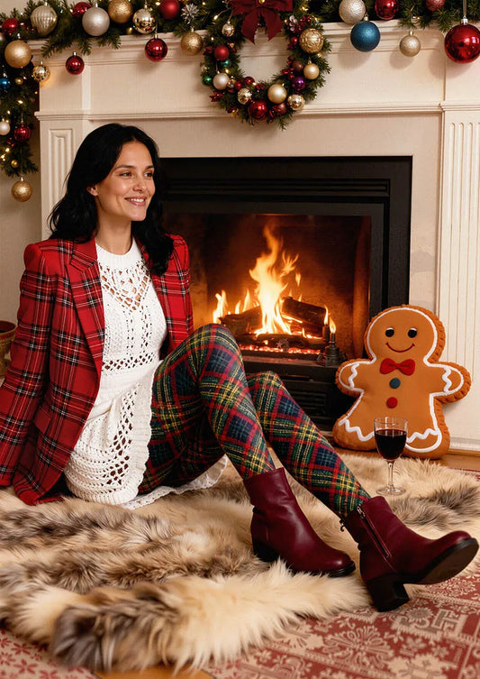 Christmas Emerald Tartan Chic Tights Hosiery Pantyhose