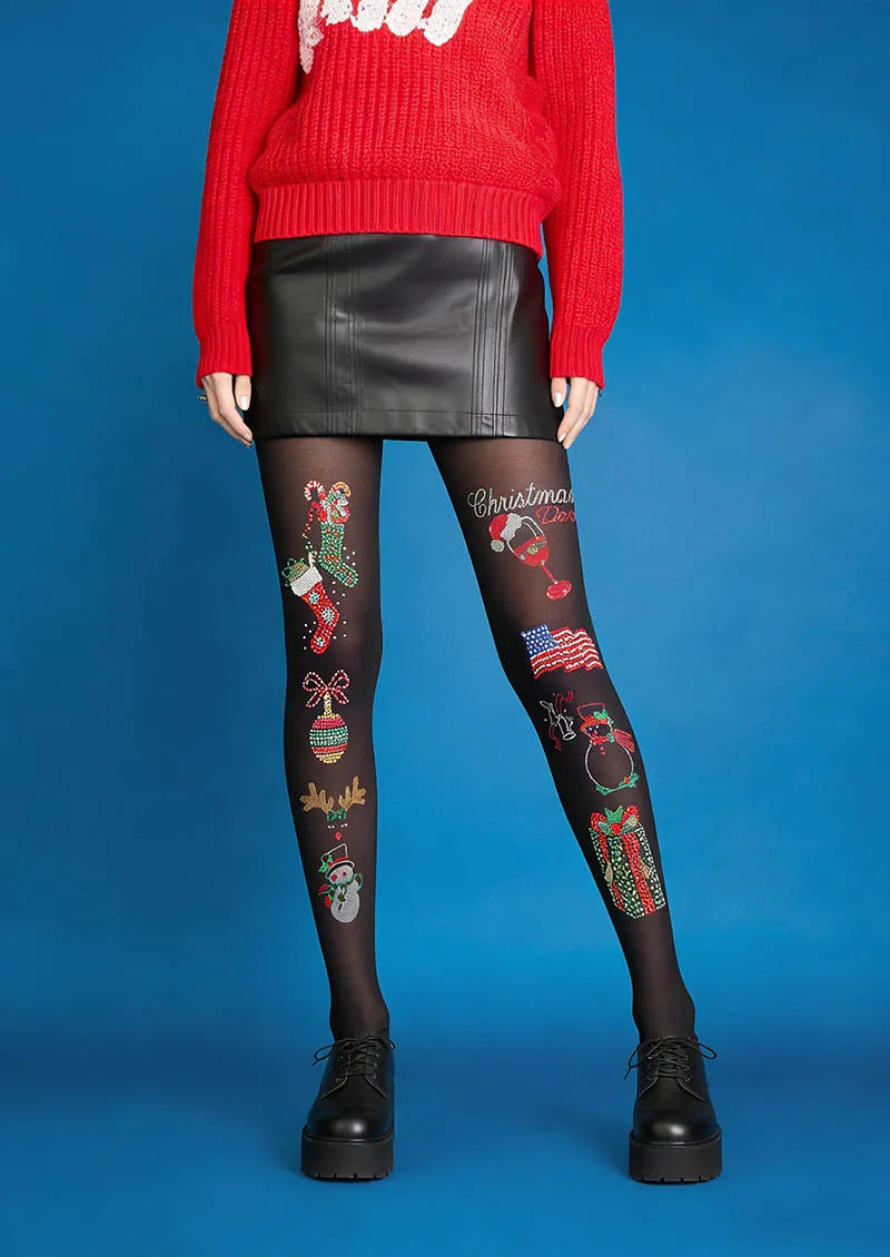 Christmas Fun Party Tights Hosiery Pantyhose