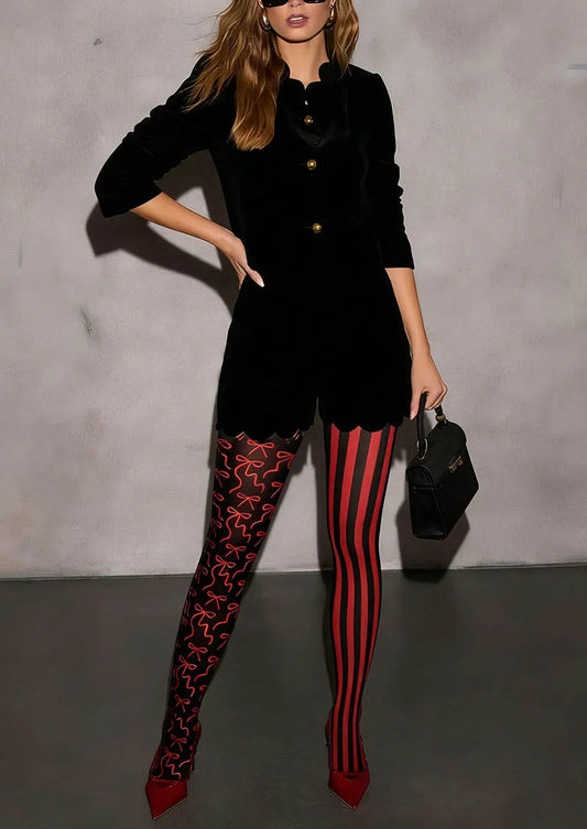 Valentine's Day Dangerous Heart Tights Hosiery Pantyhose