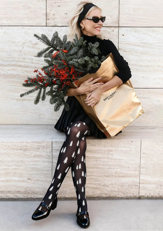 Christmas Fun Art Silent Noe Tights Hosiery Pantyhose