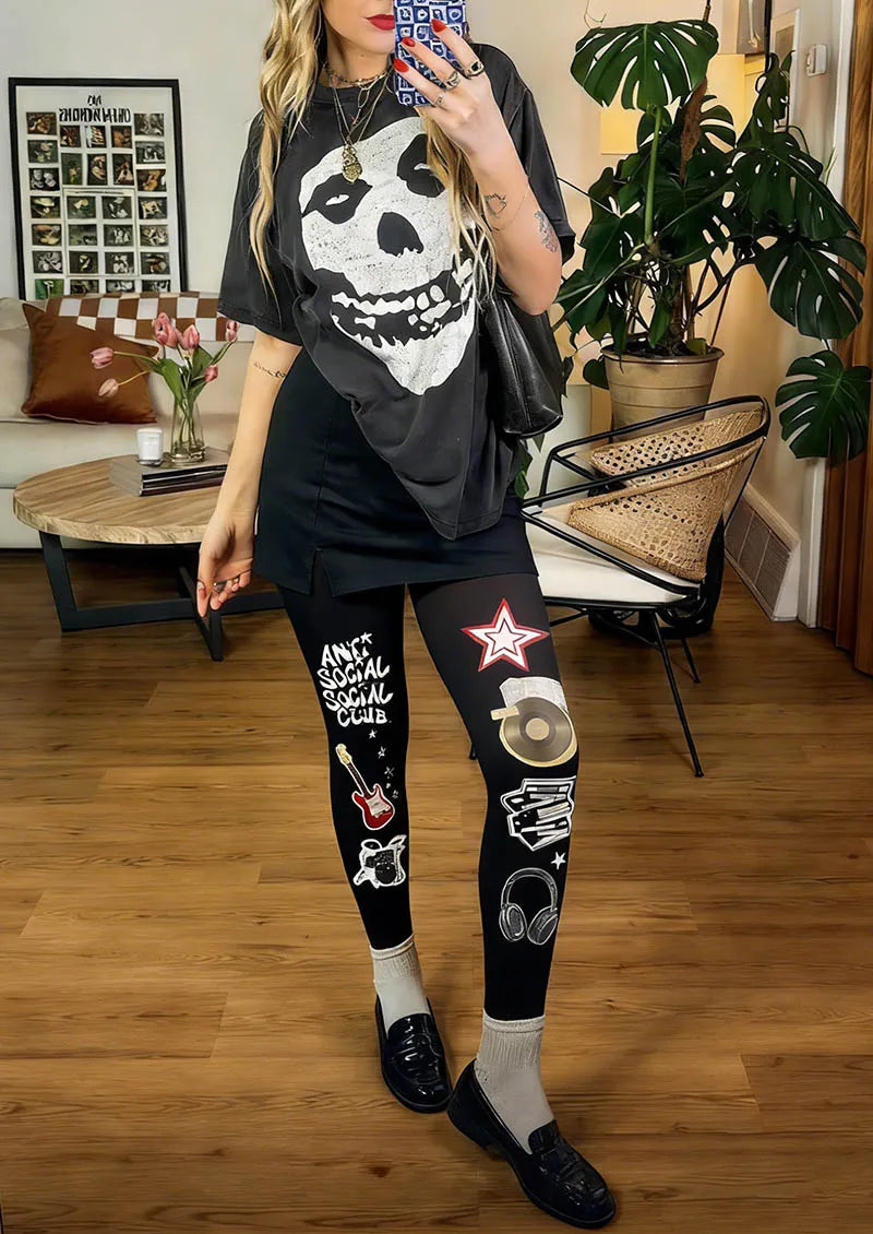 Musical elements Rock Statement Tights Hosiery Pantyhose
