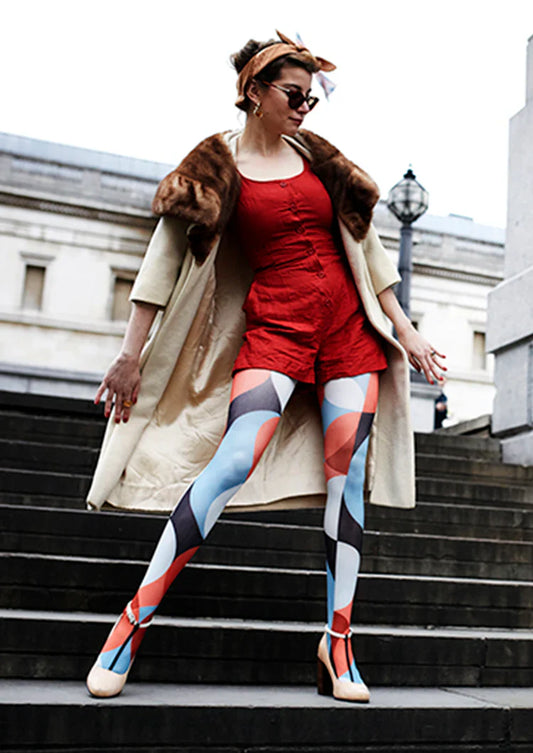 PopArt Print Tights Decorative design Pantyhose/Tights [Polka dot interleaved]