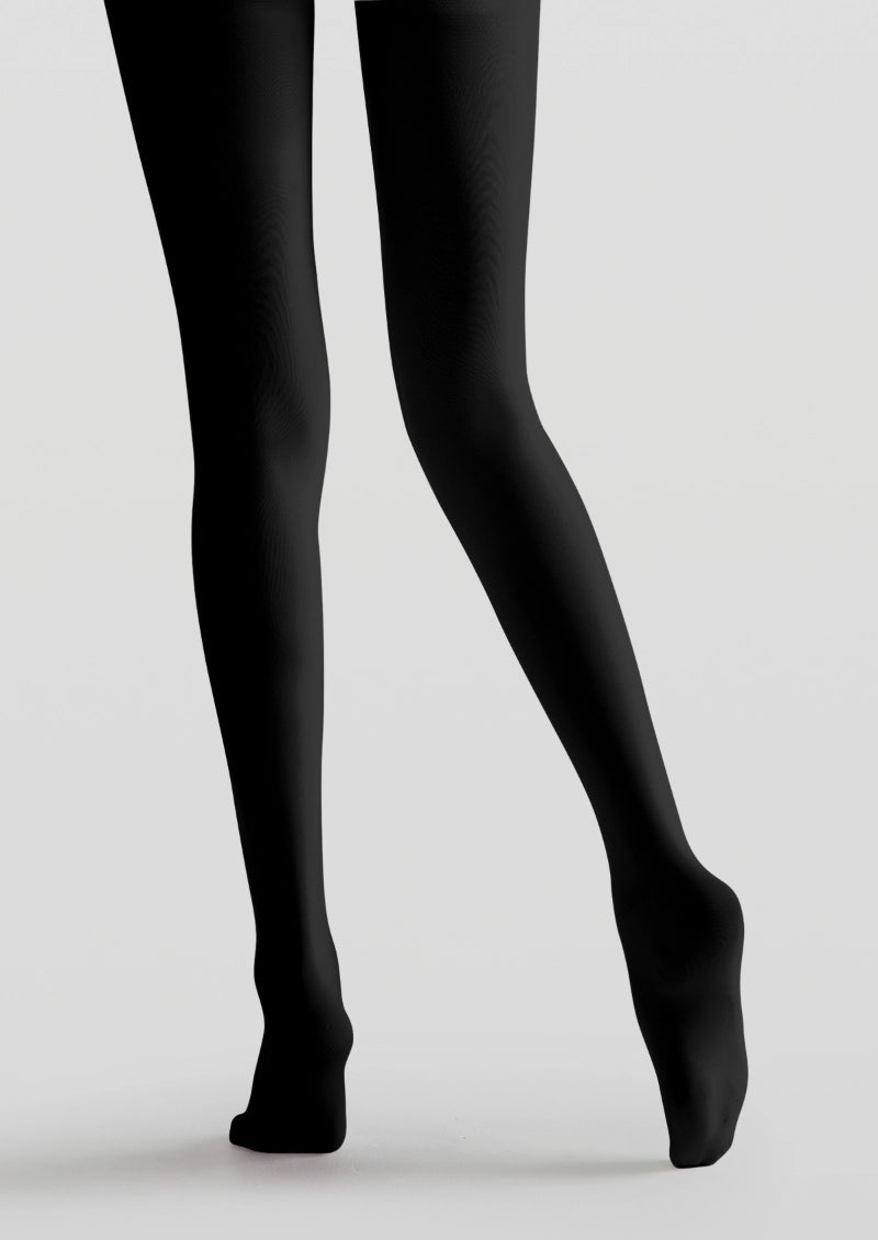Black Crane Moon Graphic Tights Hosiery Pantyhose