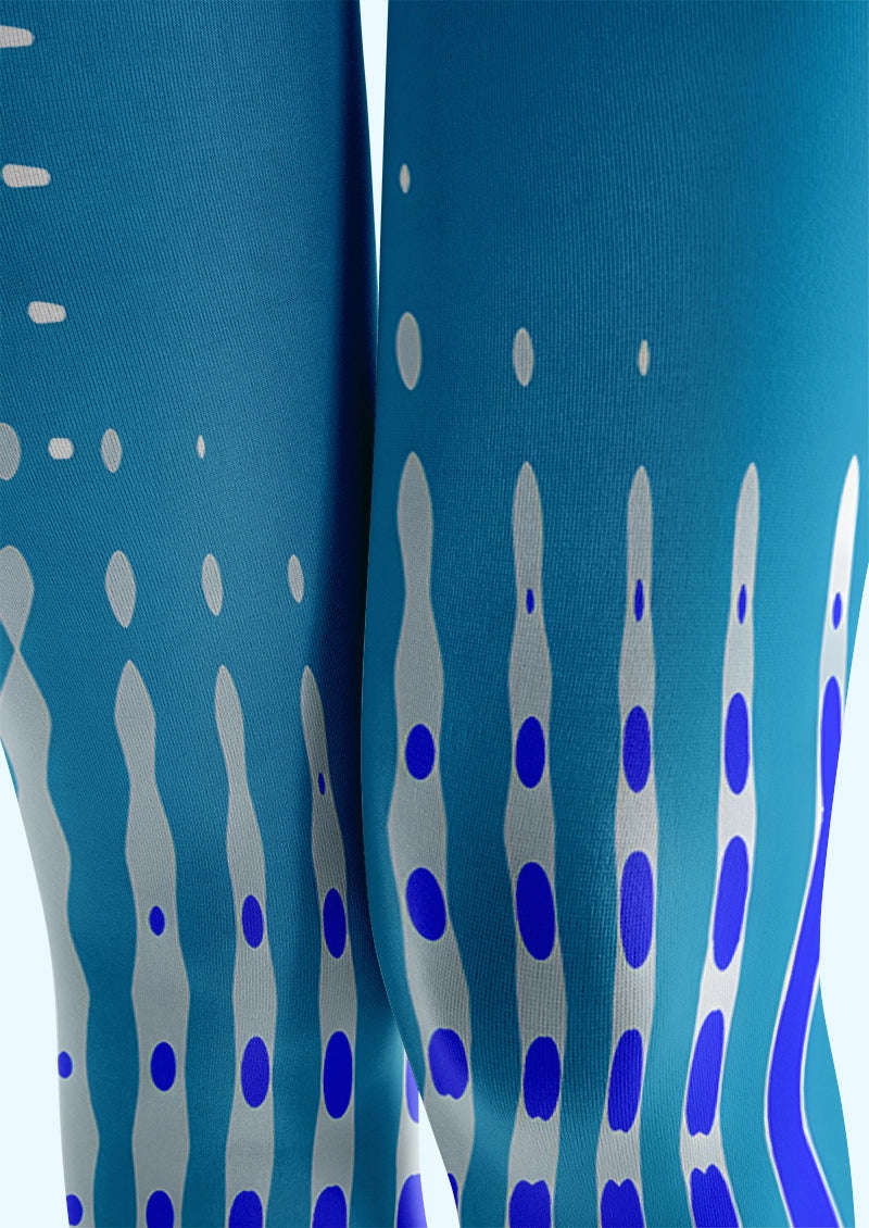 Oceanic Dot Gradient Footless Tights Hosiery Leggings